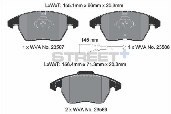 Kit de plaquettes de frein, frein à disque PAGID Racing T8033SP2001