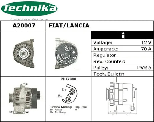 Alternateur Technika A20007