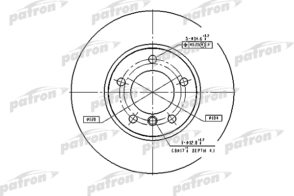Disque de frein PATRON PBD2769