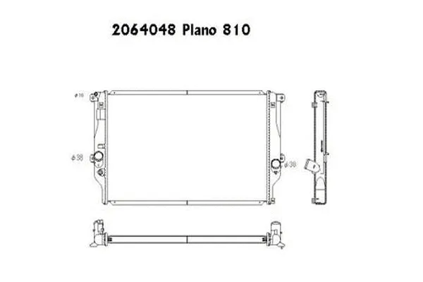 Radiateur, refroidissement du moteur ORDONEZ 2064048