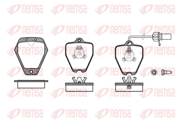 Kit de plaquettes de frein, frein à disque REMSA 0508.22