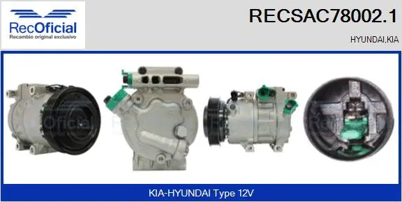 Compresseur, climatisation RECOFICIAL RECSAC78002.1