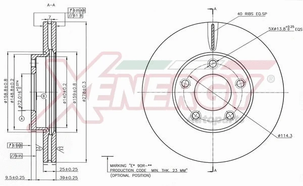 Disque de frein AP XENERGY X602120