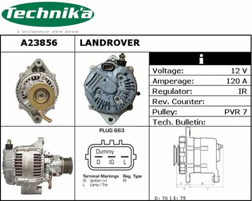 Alternateur Technika A23856