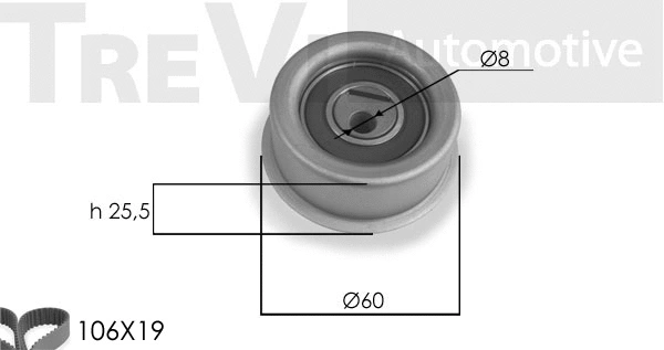 Kit de courroie crantée TREVI AUTOMOTIVE KD1144