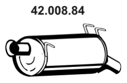Silencieux arrière EBERSPÄCHER 42.008.84