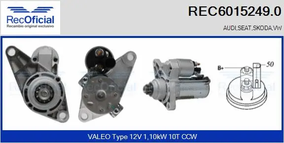 Démarreur RECOFICIAL REC6015249.0