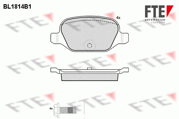 Kit de plaquettes de frein, frein à disque FTE 9010392