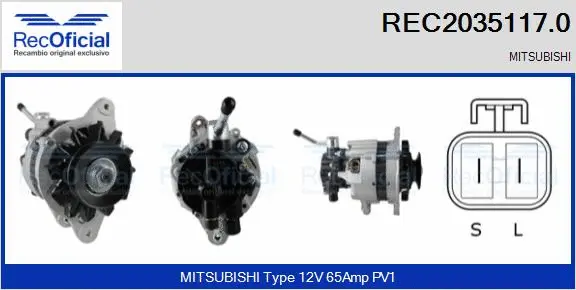 Alternateur RECOFICIAL REC2035117.0