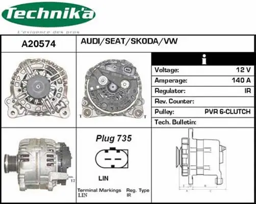 Alternateur Technika A20574