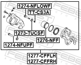 Étrier de frein FEBEST 1277-CFFRH