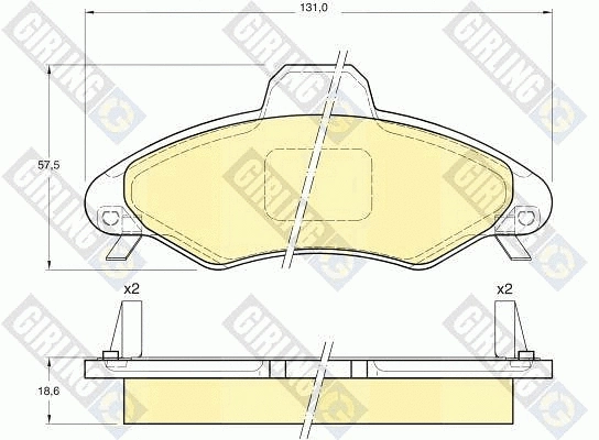 Kit de freins, frein à disques GIRLING 6410863