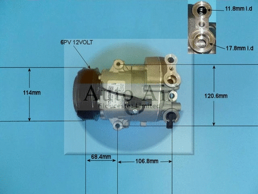 Compresseur, climatisation AUTO AIR GLOUCESTER 14-7477