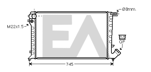 Radiateur, refroidissement du moteur EACLIMA 31R10036