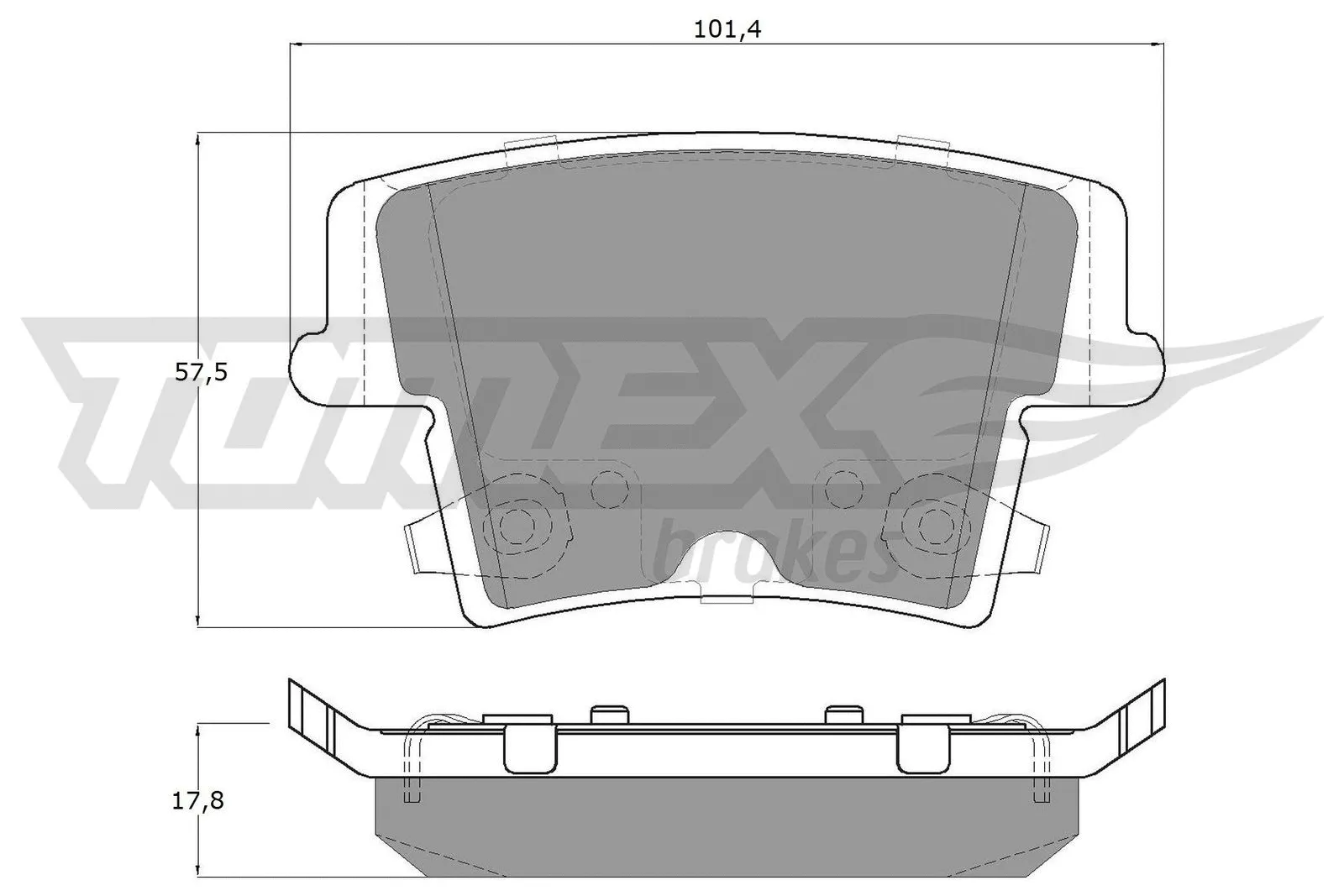 Kit de plaquettes de frein, frein à disque TOMEX Brakes TX 15-72