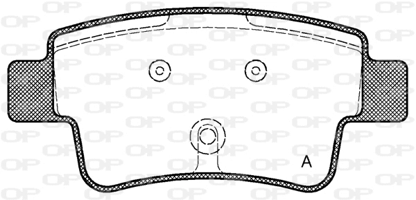 Kit de plaquettes de frein, frein à disque OPEN PARTS BPA1198.00