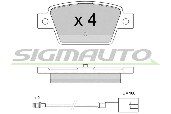 Kit de plaquettes de frein, frein à disque SIGMAUTO SPB511