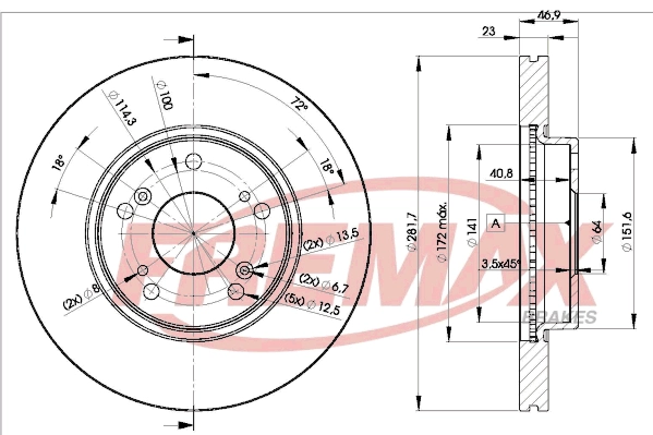 Disque de frein FREMAX BD-1705
