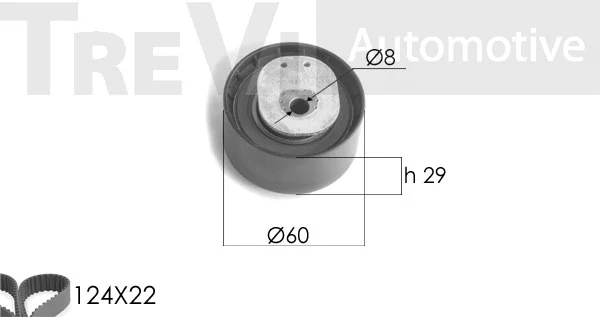 Kit de courroie crantée TREVI AUTOMOTIVE KD1208