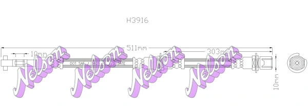 Flexible de frein KAWE H3916