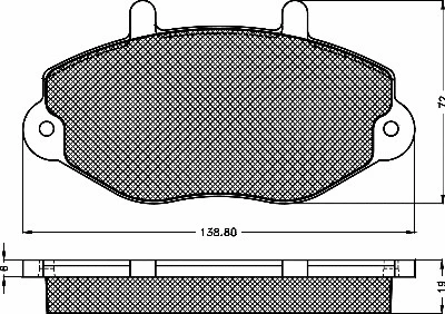 Kit de plaquettes de frein, frein à disque BSF 10343