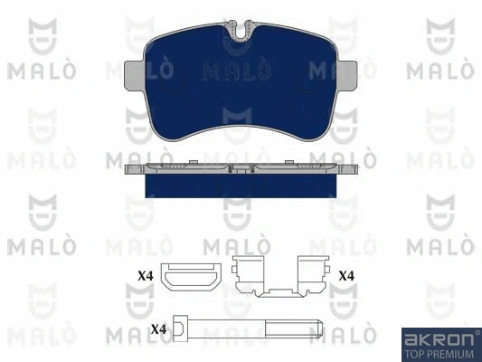 Kit de plaquettes de frein, frein à disque AKRON-MALÒ 1050037