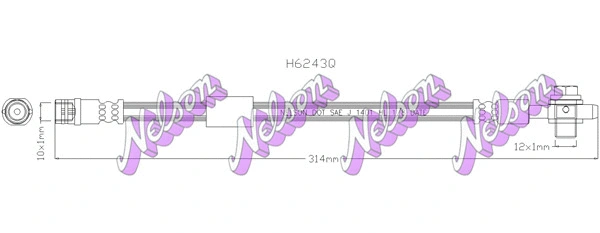 Flexible de frein KAWE H6243Q