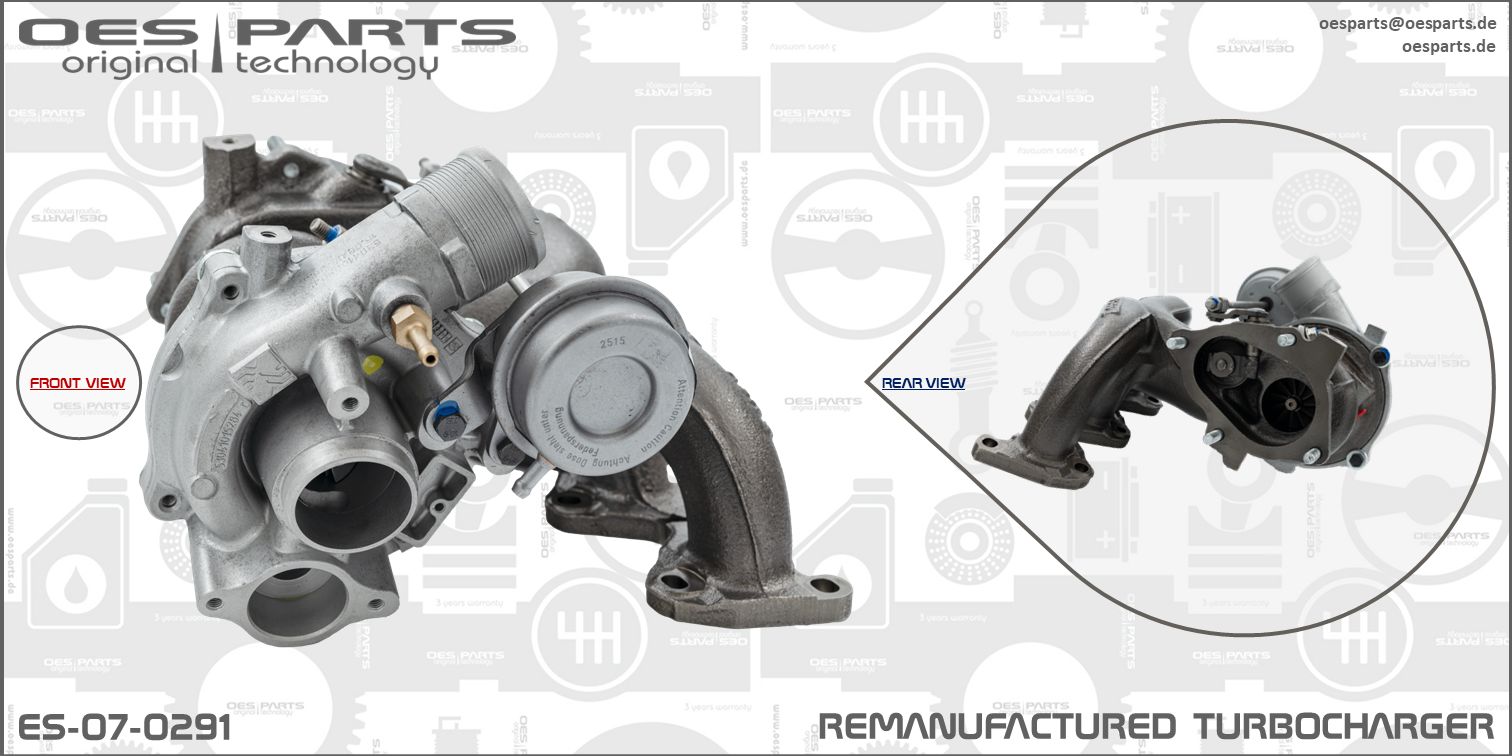 Turbocompresseur, suralimentation OES PARTS ES-07-0291