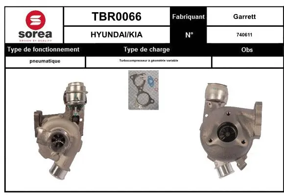 Turbocompresseur, suralimentation EAI TBR0066
