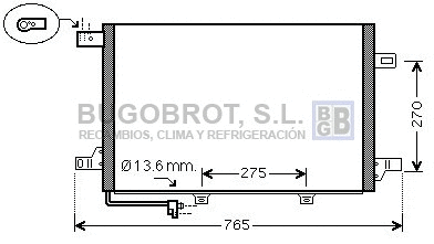 Condenseur, climatisation BUGOBROT 62-MS5579