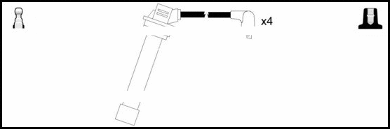 Kit de câbles d'allumage LEMARK HOES1386