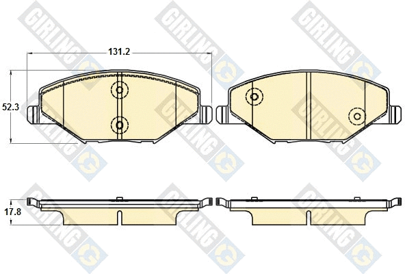Kit de plaquettes de frein, frein à disque GIRLING 6120271
