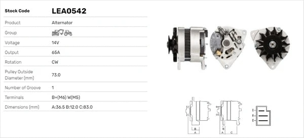 Alternateur LUSA LEA0542