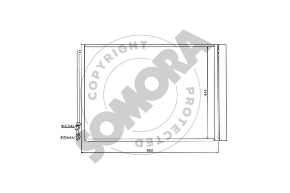Condenseur, climatisation SOMORA 041460