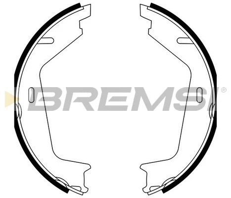 Jeu de mâchoires de frein, frein de stationnement BREMSI GF0608A