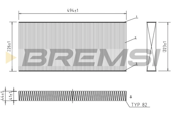 Filtre, air de l'habitacle BREMSI FC1522
