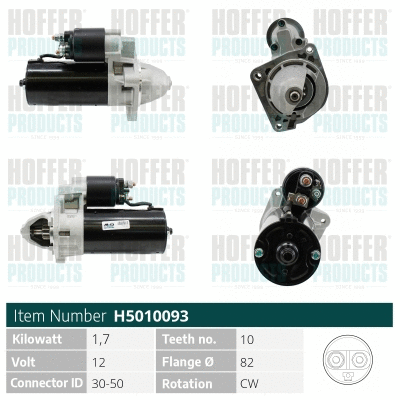 Démarreur HOFFER H5010093