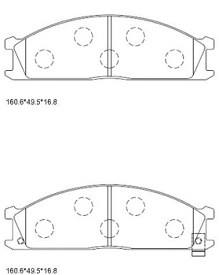 Kit de plaquettes de frein, frein à disque ASIMCO KD1792W
