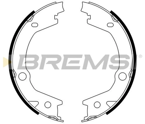 Jeu de mâchoires de frein, frein de stationnement BREMSI GF0765