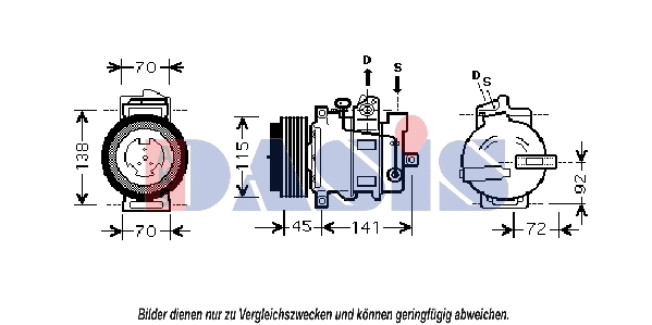 Compresseur, climatisation AKS DASIS 851856N