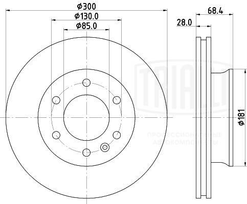 Disque de frein TRIALLI DF 190409