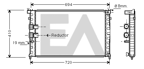 Radiateur, refroidissement du moteur EACLIMA 31R55055