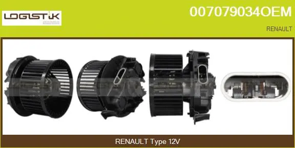 Pulseur d'air habitacle LGK 007079034OEM