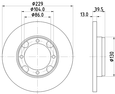 Disque de frein PAGID 52204