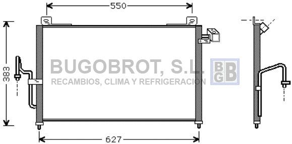 Condenseur, climatisation BUGOBROT 62-MZ5159