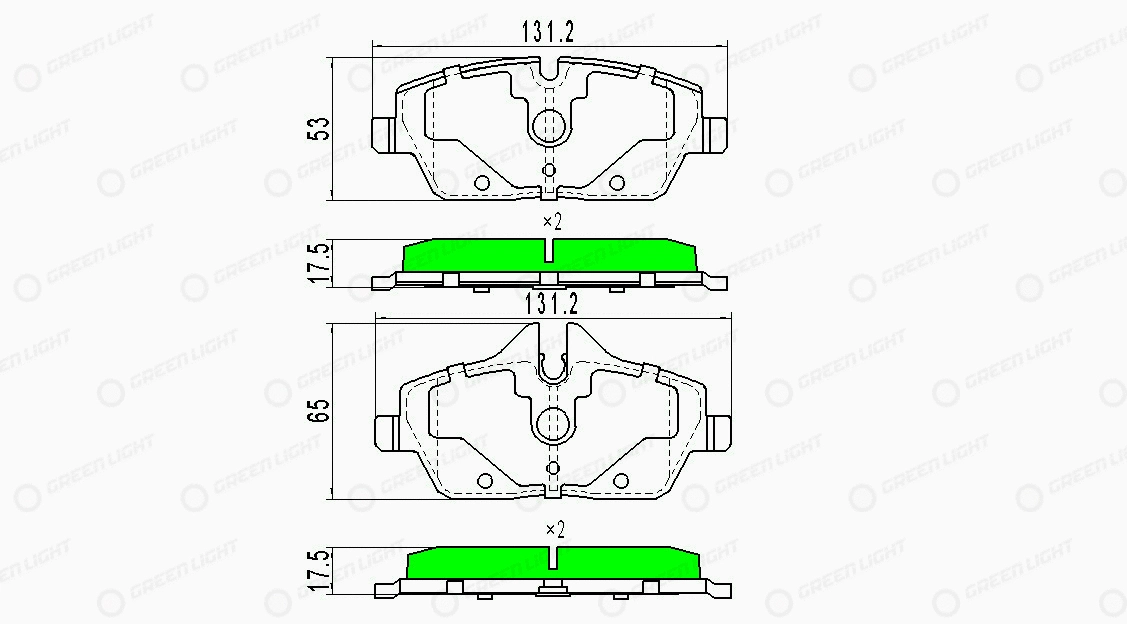 Kit de plaquettes de frein, frein à disque Automotive Adriado GLBP0250
