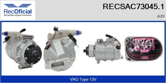 Compresseur, climatisation RECOFICIAL RECSAC73045.1
