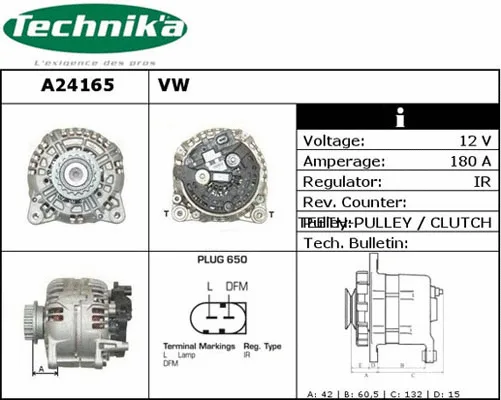 Alternateur Technika A24165