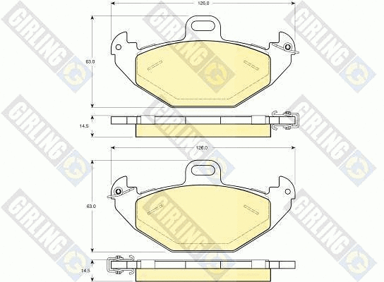 Kit de plaquettes de frein, frein à disque GIRLING 6113539