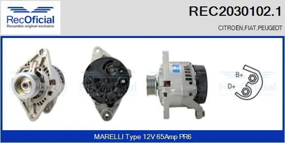 Alternateur RECOFICIAL REC2030102.1